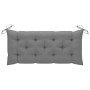 Batavia solid teak bench with gray cushion 120 cm by , garden benches - Ref: Foro24-3062170, Price: 233,38 €, Discount: %