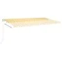 Toldo automático LED sensor de viento amarillo y blanco 6x3 m de , Toldos - Ref: Foro24-3070013, Precio: 929,26 €, Descuento: %