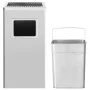 Papelera con cenicero de acero inoxidable 45 L de vidaXL, Cubos de la basura y papeleras - Ref: Foro24-51092, Precio: 96,52 €...