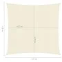 Cream HDPE sail awning 160 g/m² 4.5x4.5 m by , Umbrellas - Ref: Foro24-311167, Price: 45,35 €, Discount: %