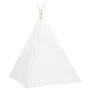 Tipi-Zelt für Kinder und Tasche aus weißem Pfirsichleder, 120 x 120 x 150 cm von , Spielzelte und Tunnel - Ref: Foro24-80271,...