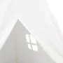 Tipi-Zelt für Kinder und Tasche aus weißem Pfirsichleder, 120 x 120 x 150 cm von , Spielzelte und Tunnel - Ref: Foro24-80271,...