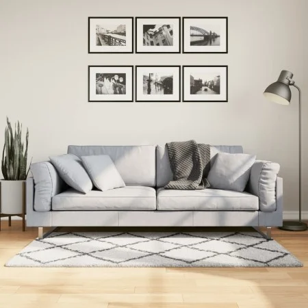 PAMPLONA cremefarbener und schwarzer moderner Langflorteppich 80x150 cm von , Teppiche - Ref: Foro24-375361, Preis: 32,19 €, ...