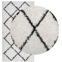 PAMPLONA cremefarbener und schwarzer moderner Langflorteppich 80x150 cm von , Teppiche - Ref: Foro24-375361, Preis: 32,65 €, ...