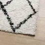 Alfombra de pelo largo moderna PAMPLONA crema y negro 80x150 cm de , Alfombras - Ref: Foro24-375361, Precio: 32,19 €, Descuen...
