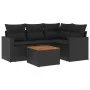 5-teiliges Gartenmöbel-Set und schwarze synthetische Rattankissen von , Gartensets - Ref: Foro24-3224102, Preis: 336,86 €, Ra...