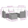 5-piece garden furniture set and black synthetic rattan cushions by , Garden sets - Ref: Foro24-3224102, Price: 322,56 €, Dis...