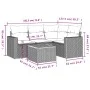 5-teiliges Gartenmöbel-Set und schwarze synthetische Rattankissen von , Gartensets - Ref: Foro24-3224102, Preis: 336,86 €, Ra...