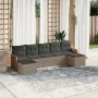 7-piece garden sofa set with gray PE rattan cushions by , Garden sets - Ref: Foro24-3227915, Price: 387,83 €, Discount: %