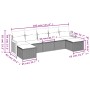 7-piece garden sofa set with gray PE rattan cushions by , Garden sets - Ref: Foro24-3227915, Price: 380,33 €, Discount: %