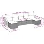 7-piece garden sofa set with gray PE rattan cushions by , Garden sets - Ref: Foro24-3227915, Price: 387,83 €, Discount: %