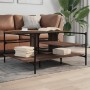 Brown oak engineered wood coffee table 100x100x48.5 cm by , Coffee table - Ref: Foro24-842315, Price: 80,76 €, Discount: %