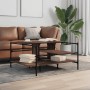Brown oak engineered wood coffee table 100x100x48.5 cm by , Coffee table - Ref: Foro24-842315, Price: 80,76 €, Discount: %