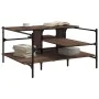 Brown oak engineered wood coffee table 100x100x48.5 cm by , Coffee table - Ref: Foro24-842315, Price: 79,74 €, Discount: %