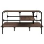 Brown oak engineered wood coffee table 100x100x48.5 cm by , Coffee table - Ref: Foro24-842315, Price: 79,74 €, Discount: %