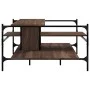 Brown oak engineered wood coffee table 100x100x48.5 cm by , Coffee table - Ref: Foro24-842315, Price: 79,74 €, Discount: %