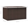 Brown garden storage box 149x99x93 cm by vidaXL, Outdoor storage boxes - Ref: Foro24-46268, Price: 114,55 €, Discount: %