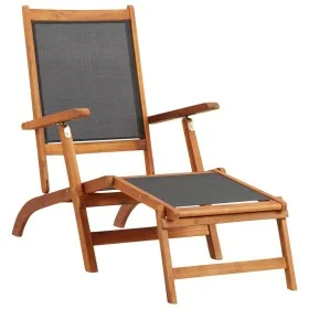 Outdoor lounger in solid acacia wood and textilene by vidaXL, Loungers - Ref: Foro24-45958, Price: 98,41 €, Discount: %