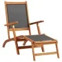 Outdoor lounger in solid acacia wood and textilene by vidaXL, Loungers - Ref: Foro24-45958, Price: 100,19 €, Discount: %