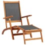 Tumbona de exterior de mandera maciza acacia y textileno de vidaXL, Tumbonas - Ref: Foro24-45958, Precio: 101,37 €, Descuento: %