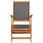 Outdoor-Liege aus massivem Akazienholz und Textilene von vidaXL, Liegen - Ref: Foro24-45958, Preis: 100,19 €, Rabatt: %