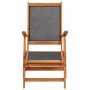 Tumbona de exterior de mandera maciza acacia y textileno de vidaXL, Tumbonas - Ref: Foro24-45958, Precio: 101,37 €, Descuento: %