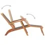 Outdoor-Liege aus massivem Akazienholz und Textilene von vidaXL, Liegen - Ref: Foro24-45958, Preis: 100,19 €, Rabatt: %