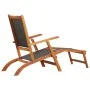 Outdoor-Liege aus massivem Akazienholz und Textilene von vidaXL, Liegen - Ref: Foro24-45958, Preis: 100,19 €, Rabatt: %