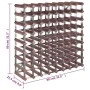 Botellero para 72 botellas madera maciza pino marrón by , Wine racks - Ref: Foro24-340894, Price: 143,08 €, Discount: %