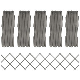 Vallas enrejado 5 uds madera maciza de abeto gris 180x30 cm by , fence panels - Ref: Foro24-316423, Price: 29,75 €, Discount: %