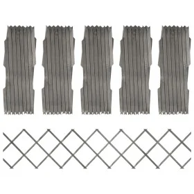 Vallas enrejado 5 uds madera maciza de abeto gris 180x30 cm by , fence panels - Ref: Foro24-316423, Price: 29,00 €, Discount: %