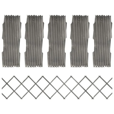 Vallas enrejado 5 uds madera maciza de abeto gris 180x30 cm by , fence panels - Ref: Foro24-316423, Price: 29,00 €, Discount: %