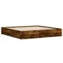 Cama con cajones madera de ingeniería roble ahumado 160x200 cm de , Camas y somieres - Ref: Foro24-3207263, Precio: 203,49 €,...