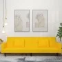 Sofá cama de 2 plazas con dos almohadas terciopelo amarillo by , Sofas - Ref: Foro24-375822, Price: 269,70 €, Discount: %