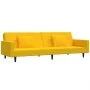 Sofá cama de 2 plazas con dos almohadas terciopelo amarillo by , Sofas - Ref: Foro24-375822, Price: 269,70 €, Discount: %