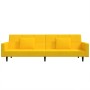 Zweiplätziges Schlafsofa mit zwei gelben Samtkissen. von , Sofas - Ref: Foro24-375822, Preis: 274,44 €, Rabatt: %