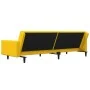 Sofá cama de 2 plazas con dos almohadas terciopelo amarillo by , Sofas - Ref: Foro24-375822, Price: 269,70 €, Discount: %