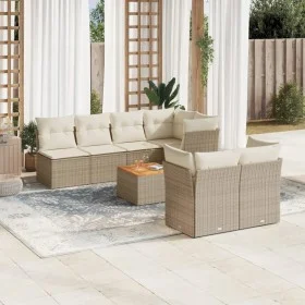 Juego de sofás de jardín con cojines beige 8 pzas ratán PE by , Garden sets - Ref: Foro24-3223517, Price: 548,59 €, Discount: %