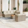 Juego de sofás de jardín con cojines beige 8 pzas ratán PE by , Garden sets - Ref: Foro24-3223517, Price: 527,43 €, Discount: %