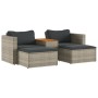 Set Gartensofas und Kissen 5 Stück synthetisches Rattan Akaziengrau von , Outdoor-Sofas - Ref: Foro24-365726, Preis: 321,35 €...