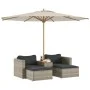 Set Gartensofas und Kissen 5 Stück synthetisches Rattan Akaziengrau von , Outdoor-Sofas - Ref: Foro24-365726, Preis: 318,96 €...