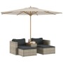 Set Gartensofas und Kissen 5 Stück synthetisches Rattan Akaziengrau von , Outdoor-Sofas - Ref: Foro24-365726, Preis: 321,35 €...