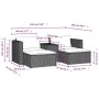 Set Gartensofas und Kissen 5 Stück synthetisches Rattan Akaziengrau von , Outdoor-Sofas - Ref: Foro24-365726, Preis: 318,96 €...