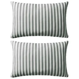 Cojines para exterior a rayas 60x40 cm gris 2 unidades de , Cojines - Ref: Foro24-132311, Precio: 37,35 €, Descuento: %