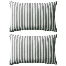 Gestreifte Outdoor-Kissen 60x40 cm grau 2 Einheiten von , Kissen - Ref: Foro24-132311, Preis: 47,23 €, Rabatt: %