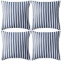 Cojines para exterior a rayas 45x45 cm azul marino 4 unidades de , Cojines - Ref: Foro24-132307, Precio: 56,97 €, Descuento: %
