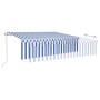Automatic awning LED blind wind sensor blue white 6x3m by , Awnings - Ref: Foro24-3069371, Price: 917,29 €, Discount: %