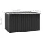 Anthrazitgraue Garten-Aufbewahrungsbox 171 x 99 x 93 cm von vidaXL, Aufbewahrungsboxen für den Außenbereich - Ref: Foro24-462...