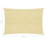 Toldo de vela beige HDPE 160 g/m² 6x8 m