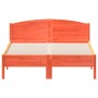 Estructura cama con cabecero madera pino marrón cera 135x190 cm de , Camas y somieres - Ref: Foro24-842609, Precio: 131,06 €